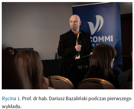 Prof. dr hab. Dariusz Bazaliński podczas pierwszego wykładu.